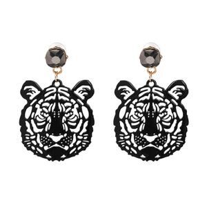 Black Tiger Drop Earrings Cincinnati Bengals